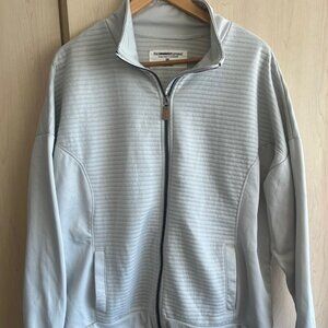The Sweatshirt Project Ribbed Full Zip Sweatshirt Light Gray Color Size MENS 2XL